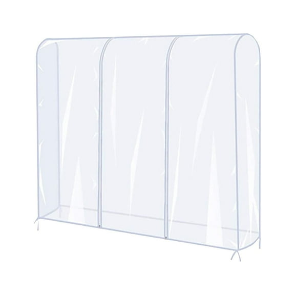 Dust Covers for Clothes, Dust Cover - Loetky Pvc Clear Clothes Garment Rack Cover Organizer for Storage Suit Dress Coat Jacket 70X20X60In, 1X Dust Cover