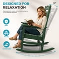 thumbnail image 7 of Oversized HDPE Outdoor Rocking Chair, All-Weather High Back Porch Rocker, Green, 7 of 7