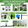thumbnail image 5 of GOTGELIF® Garden Irrigation System,174 Pack+131ft Tubing Hose Drip Irrigation Kit,Automatic Irrigation Set with Adjustable Nozzles Drippers,Saving Water for Garden Greenhouse Patio Lawn, 5 of 7