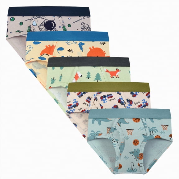 5PC Rotm Baby Underwear Baby Training Pants Cotton Absorbent Training Underwear for Toddler Boy and Girls Light Blue,2-3 Years