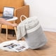thumbnail image 4 of Cesta de ropa tejida de cuerda | Cesto plegable marrón para ropa | Cesta de almacenamiento duradera de cuerda natural con asas | Organizador transpirable de gran capacidad para ropa, juguetes,, 4 of 4