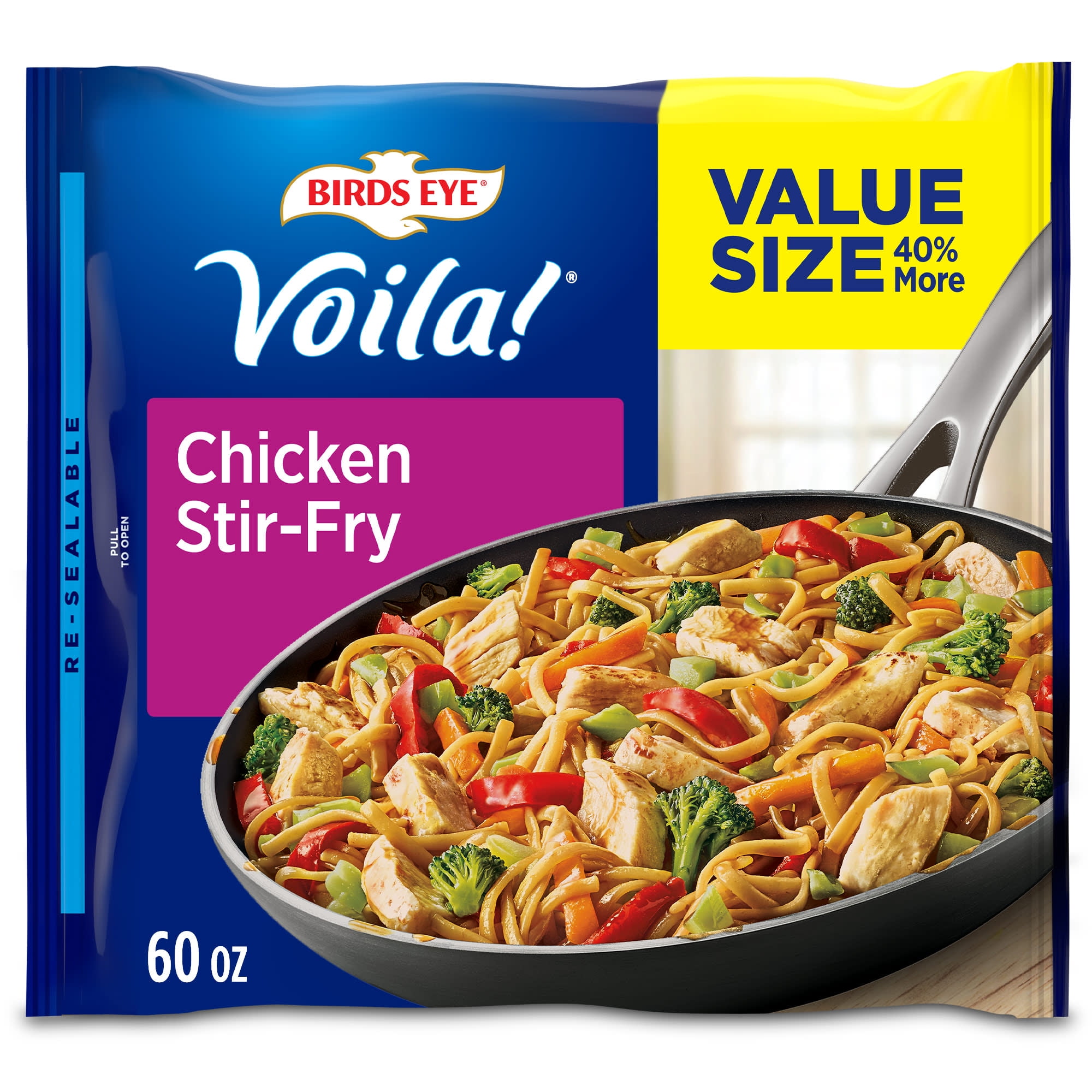 Birds Eye Voila! Chicken Stir Fry, Frozen Meal, 60 oz. Value Size Bag