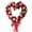 #4, variant on Heart Shaped Wreath Floral Rose Artificial Garland Door Wreath for Home Wedding Valentine's Day Decoration, Red Pink, 14 inches