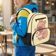 thumbnail image 3 of Jeiento Cute Capybara 13.5 Inch Lightweight Kids Backpack for Preschool, Toddler School Bag for Boys & Girls 2-5, 5 Pocket Bookbag with Adjustable Straps, 3 of 7