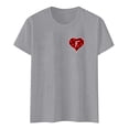 thumbnail image 4 of T-shirt Femme Saint-Valentin 2026 Mode Manches Courtes Col Rond Cœur Graphique, 4 of 4