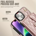thumbnail image 4 of iPhone 13 RFID Para Que Bloquea la Funda Protectora para Billetera, Funda Tapa Magnética, Bolsillo con Ranuras para Múltiples Tarjetas con Correa para el Hombro y Correa para la Muñeca Desmontables, 4 of 7