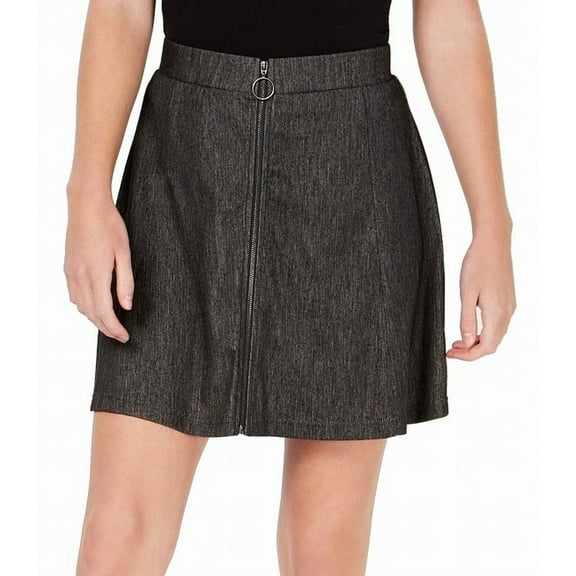 Denim Skirt Small Junior Front Zip O-ring S