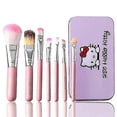 thumbnail image 3 of Fameza Ello Kitty Set Of 7 Pieces Complete Makeup Mini Brush Kit With A Storage Plastic Box, 3 of 5