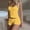 Yellow, variant on PRINxy Women's Summer Boho Printed 2 Piece Pajama Set Sleeveless Cami Top & Elastic Shorts Soft Lightweight Casual Lounge Sleepwear for Women Daily Green S