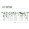 thumbnail image 2 of Sage Mint Green Gold Eucalyptus Curtain Valance for Window Treatments Botanical Leaves Kitchen Treatment Watercolor Plant Floral Drapes for Bathroom Bedroom Living Room 1 Panel (52x18 Inch), 2 of 5
