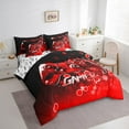 thumbnail image 3 of Erosebridal Gamer Gamepads Bedding Sets King Size,Video Game Bed in a Bag King size,Gradient Honeycomb Bedding King Size,Super Cozy Geometric Room Decor,Reversible,7-Piece, 3 of 6