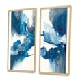 thumbnail image 3 of Designart "Journeying Through Sapphire Clouds V" Abstract Liquid Ink Framed Wall Art Set Of 2 - Modern Blue Framed Wall Art Set Of 2, 3 of 6