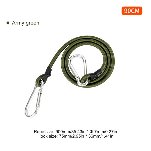 jinnoda Rubber Camping Rope Multifunction with Hooks Luggage