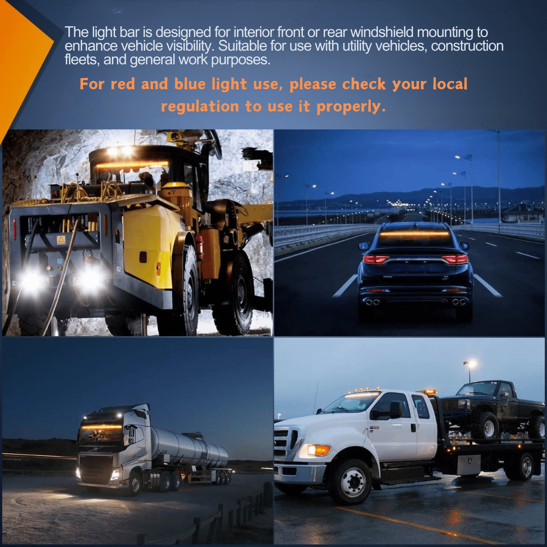 Nilight 17" LED Directional Light Bar, 32 LEDs, 2-in-1 Design with 23 Lighting Modes, 12V Vehicle Power Plug, Universal Fit for Trucks and Utility Vehicles