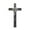 Silver and Black, variant on Kokiya Catholic Crucifix Figurine Decorative Metal Wall Art for Window Bedroom Home and Black