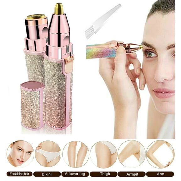 EIMELI 2-in-1 Hair Removal Women Electric Shaver Ladies Razor Hair Remover Epilator USB Rechargeable for Face Body Legs Hair Trimmer Grooming Kit（Pink）