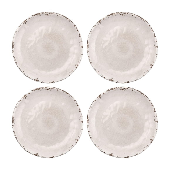Supreme Housewares 4 piezas de platos de postre de melamina de 6 pulgadas, platos de cena para aperitivos, platos pequeños para servir, platos de fiesta, plato redondo para postre, merienda, guarnicio