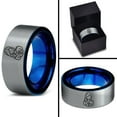 thumbnail image 4 of Gray Promise Ring Tungsten Gamer Minimalist Couple Rings Statement Jewelry Unique Fathers Day Gifts, 4 of 7