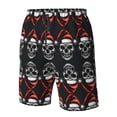 thumbnail image 4 of Balery Skull santa hat Traje de Baño Estilo Hawaiano para Hombre, Shorts de Secado Rápido con Bolsillos-X-Large, 4 of 6