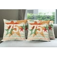 thumbnail image 6 of Ambesonne Vintage Throw Pillow Cover 4 Pack, Worldwide Greetings, 20", Multicolor, 6 of 7