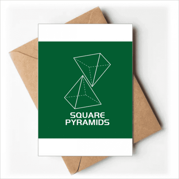 Mathematical Geometric Space Square Pyrad Greeting Cards You are Invited Invitations