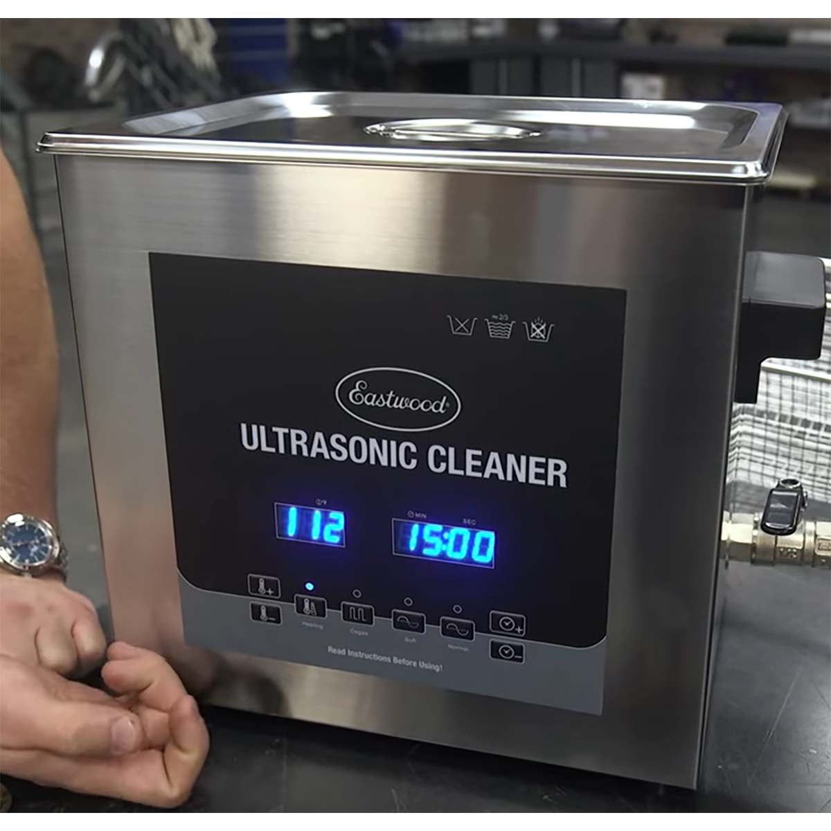 Eastwood 9L Heated Ultrasonic Cleaner with Degas