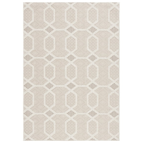 SAFAVIEH Global Guliana Geometric Area Rug, Beige/Ivory, 5'3" x 7'6"
