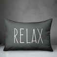 thumbnail image 2 of Creative Products Relax Grey and White 14x20 Indoor / Outdoor Pillow, 2 of 2