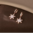thumbnail image 5 of 925 Sterling Silver Sparkly CZ Snowflake Dangle Earrings for Women Teens Christmas Snowflake Dangle Earrings Drop Winter Party Earrings, 5 of 12