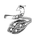 thumbnail image 4 of Anillo de cola Anillo de cola étnico Abertura de cobre Artesanía ajustable Aro de tejer con un lado, NJ135 + NJ646 + NJ647, Plata seitruly HA002405-03, 4 of 6