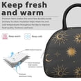 thumbnail image 3 of Ladies Gothic Starry Night Lunch Box: Constellation Pattern with Gold Accents - Insulated Reusable Bag, Leakproof Cooler with Mesh Pocket for Work & School, 3 of 4