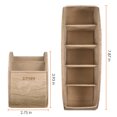 thumbnail image 5 of SITHON Remote Control Holder with 5 Compartments - PU Leather Remote Caddy Desktop Table Organizer Store TV, DVD, Blu-Ray, Media Player, Heater Controllers, Woodgrain Khaki, 5 of 7