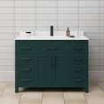 thumbnail image 2 of Wyndham Collection Beckett 48" Wood Single Bathroom Vanity in Green/Matte Black, 2 of 6