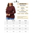 thumbnail image 6 of DARING DIVA Plus Size Long Sleeve Crewneck Sweater Fall Casual Tops 3X Burgundy, 6 of 6