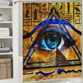 thumbnail image 6 of Orinice Pyramid Eye Sacred Geometry Bathroom Decor Set, Colorful Luxurious Graphic Print Polyester Fabric Shower Curtain with Hooks, Waterproof Chic Modern Design for Bathroom Decoration 69x72, 6 of 7