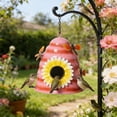 thumbnail image 5 of Diceymbol Beehive Hanging Bird Feeder Outdoor Wild Bird Feeder With Ladybug Sunflower Decor Rustproof Metal Chain Feeder For Garden Patio Yard And Backyard Bird Watching, 5 of 8