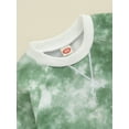 thumbnail image 6 of FEORJGP Toddler Boys 2Pcs Outfits 6M 12M 18M 2T 3T 4T Infant Baby Long Sleeve Sweatshirts Tie-Dye Print T-Shirts Crew Neck Pullovers Tops and Long Pan Cute Casual Clothes Set for Spring Fall, 6 of 7