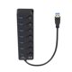thumbnail image 5 of Caja de distribución USB de 7 puertos con interruptores individuales Convertidor de adaptador USB 3.0 multipuerto para computadora Inevent EL4987-00B, 5 of 5