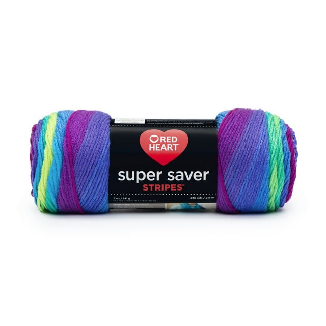 Red Heart® Super Saver® Fil, Rayures, Acrylique #4 Moyen, 5oz/141g, 236 Yards