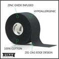 thumbnail image 3 of 12 Pack  - Black - Athletic Tape/Sports Tape - 1.5 Inch x 45 Feet Per Roll - 100 Percent Cotton with Zinc Oxide - Easy Tear Zig Zag Design and No Sticky Residue, 3 of 6