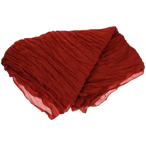 Luxshiny Boho Style Red Table Runner Cheesecloth Gauze for Wedding Party Dining Room Decor