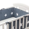 thumbnail image 1 of Luchild Protector de cama Nido Protección para la cabeza Cama de bebé Cama estampada Protector de cama Parachoques acolchado suave (420 cm/165,3 pulgadas, gris con estrella blanca) Zhivalor Colchones de Cuna, 1 of 8