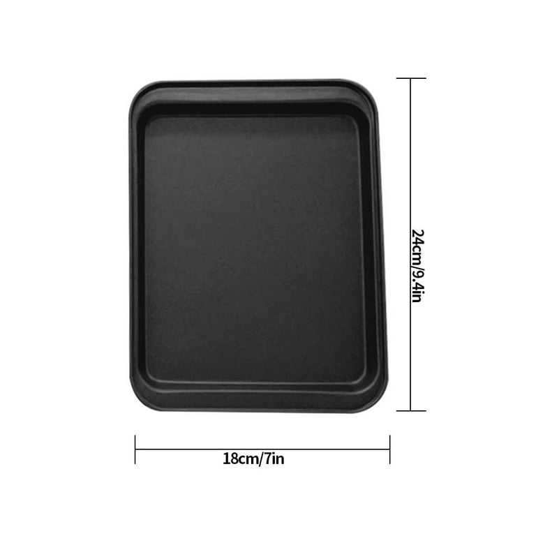 Nonstick Baking Sheet, Small Rectangular Bakeware and Cookie Sheet Pan  Baking Tray, Stainless Steel Cookie Baking Sheet Toaster Oven Tray Pan, for  Cake, Bread, Pizza, Black - by ROBOT-GXG 