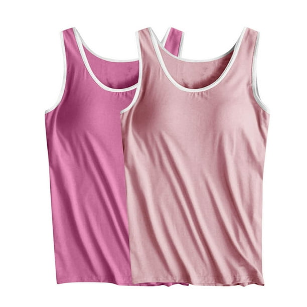 Camisola de manga corta para mujer, 2 piezas, con almohadilla para el pecho, sin aros de acero, ropa interior para yoga, deportes, pijamas para mujer