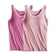thumbnail image 1 of Camisola de manga corta para mujer, 2 piezas, con almohadilla para el pecho, sin aros de acero, ropa interior para yoga, deportes, pijamas para mujer, 1 of 2