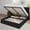 Black, variant on Frostbloom Full Size Lift Up Velvet Bed with Vertical Striped Wingback Headboard and Under-bed Storage, Off-White
