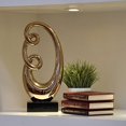 thumbnail image 2 of Urban Trends Collection 14888 Ceramic Abstract Sculpture Decor on Base, Polished Chrome & Gold, 2 of 2