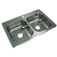 thumbnail image 2 of Transolid 33'' L x 22'' W Double Basin Drop-in Kitchen Sink, 2 of 6