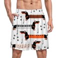 thumbnail image 1 of NICKSUN Shorts de Pyjama Amusants pour Hommes, Bas de Pyjama Doux avec Poches, Teckel Chiens et Notes, m, 1 of 5
