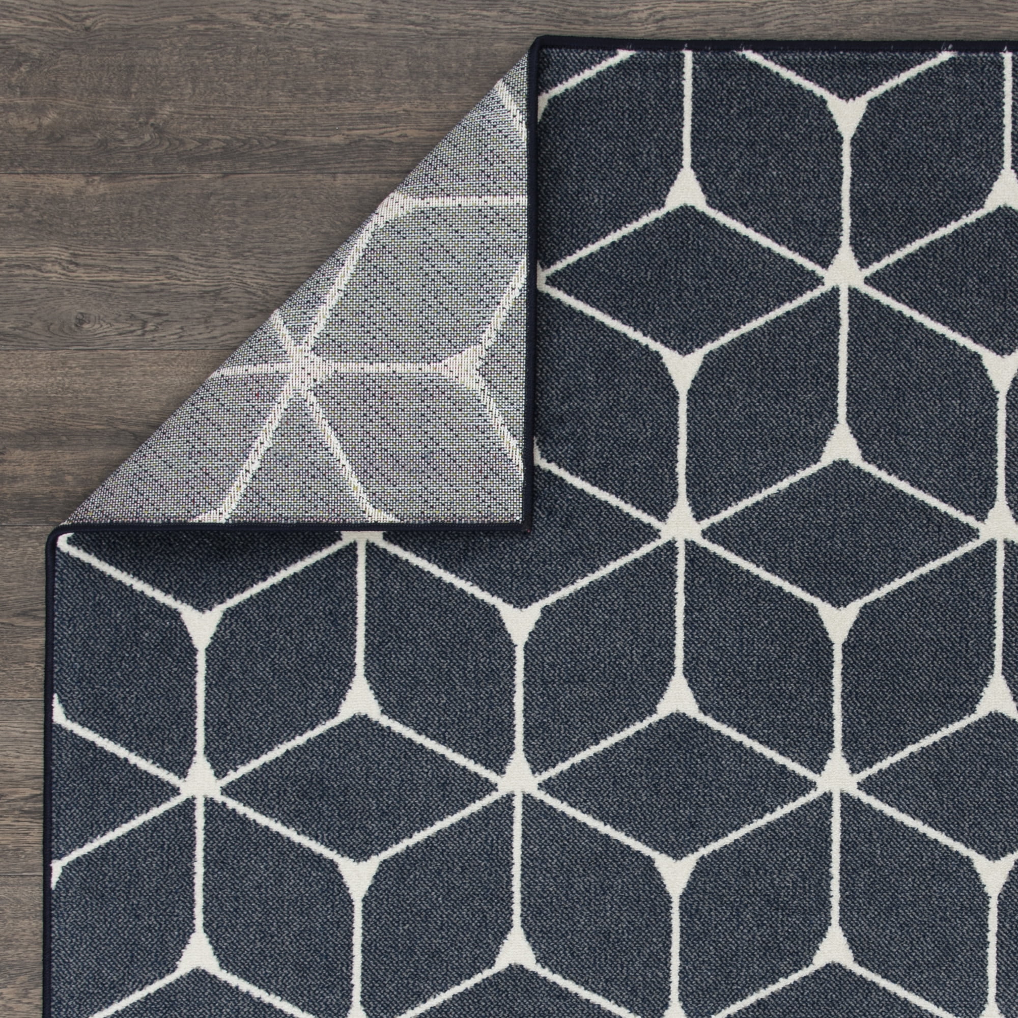 Loomaknoti Terrace Tropic Shamid 3' x 5' Geometric Indoor/Outdoor Accent Rug , Blue/White